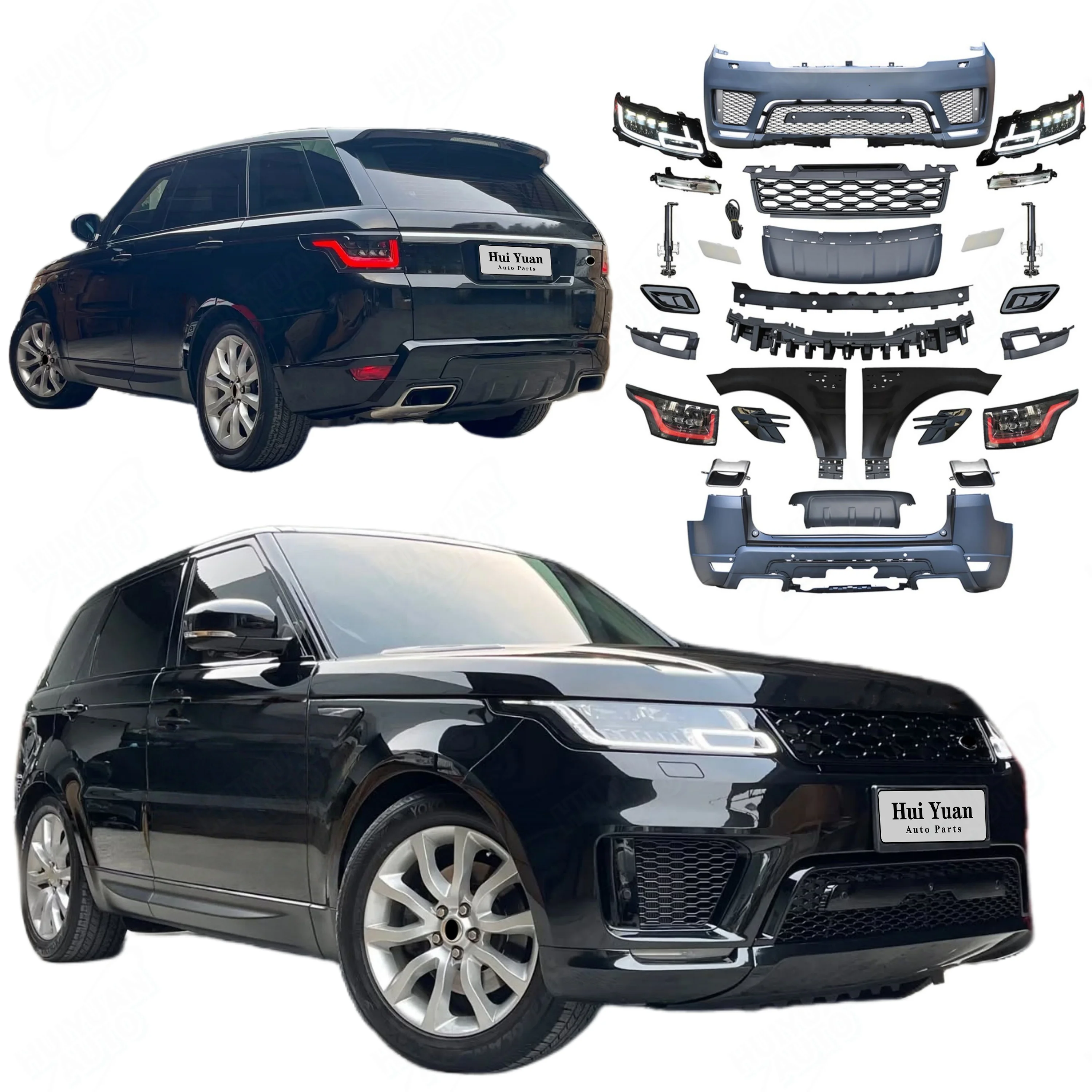 

1:1 Original for Range Rover Sport 2014-2017 Change to Sport 2022 OE Style Body Kit with Front Bumper Grille Rear Lip