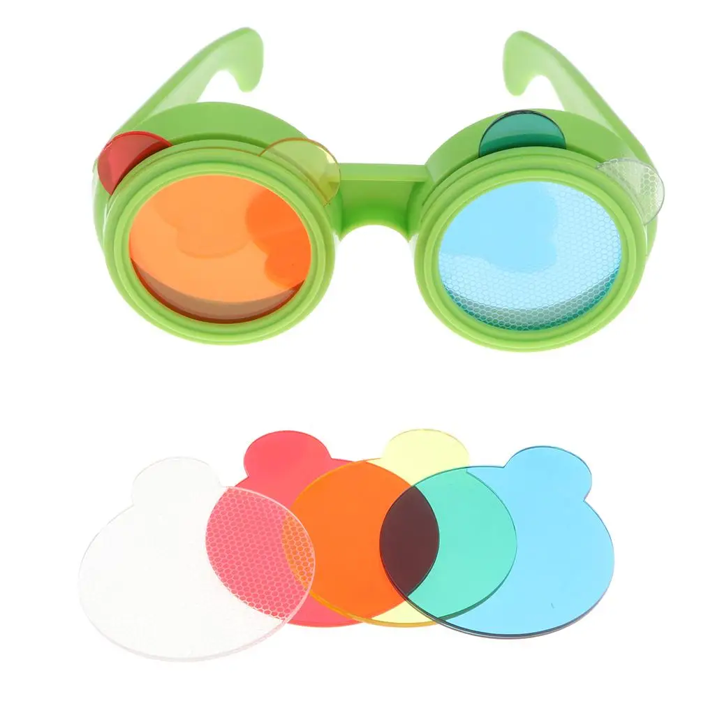 Scientific Experiments Children Kit Color Changing Concave Lens Glasses Educational Toy for School Supplies