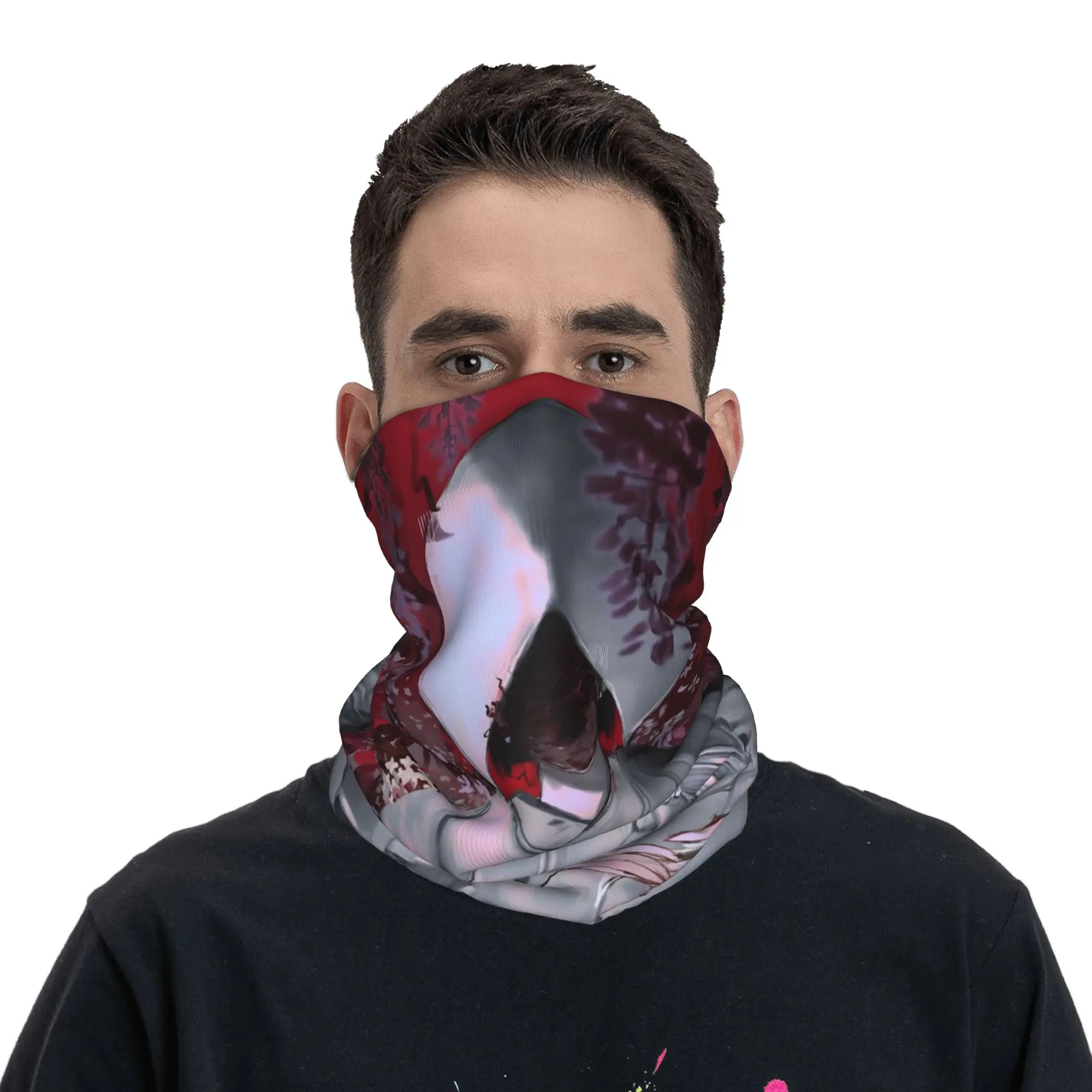 Silent Hill F Bandana Neck Gaiter Printed Horror Video Game Face Scarf Warm Balaclava Outdoor Sports Unisex Adult Winter
