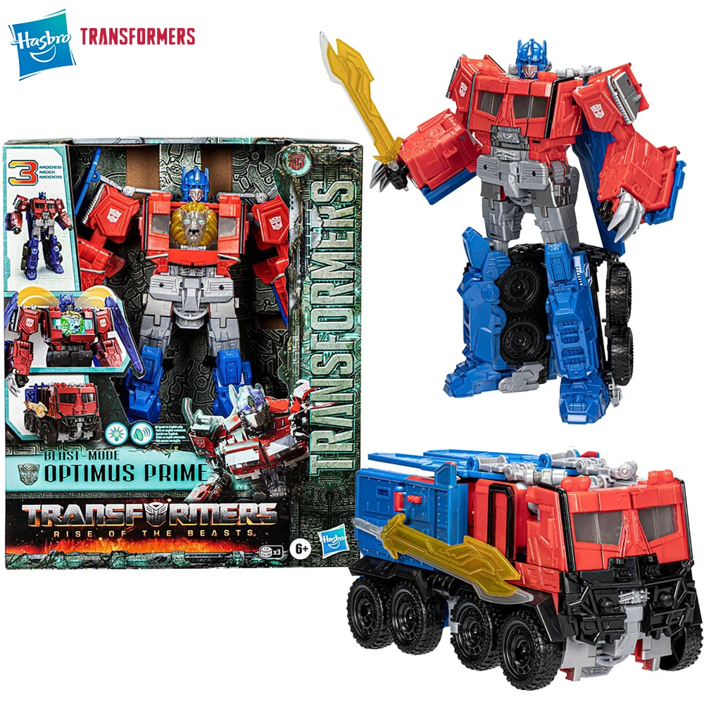 

[В наличии] Hasbro Transformers Beast Mode Optimus Prime Robot Juguete, оснащенные световыми и звуковыми функциями, экшн-фигурки, игрушки