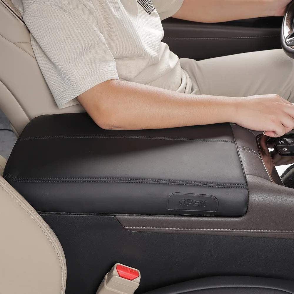 

Car Styling Leather Armrest Box Protect Cover Non-slip Central Armrest Pad For Toyota Alphard Vellfire 40 Series 2023 2024 2025