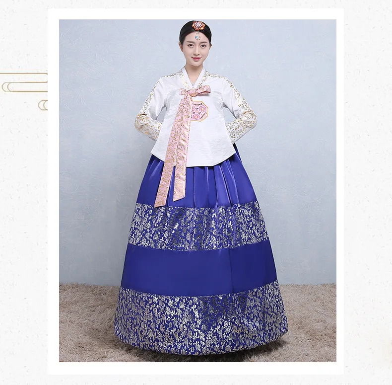 2024 New Ladies Korean Traditional Court Wedding Hot Stamping High-end Quality Hanbok The Korean Dance Platform Performance Suit