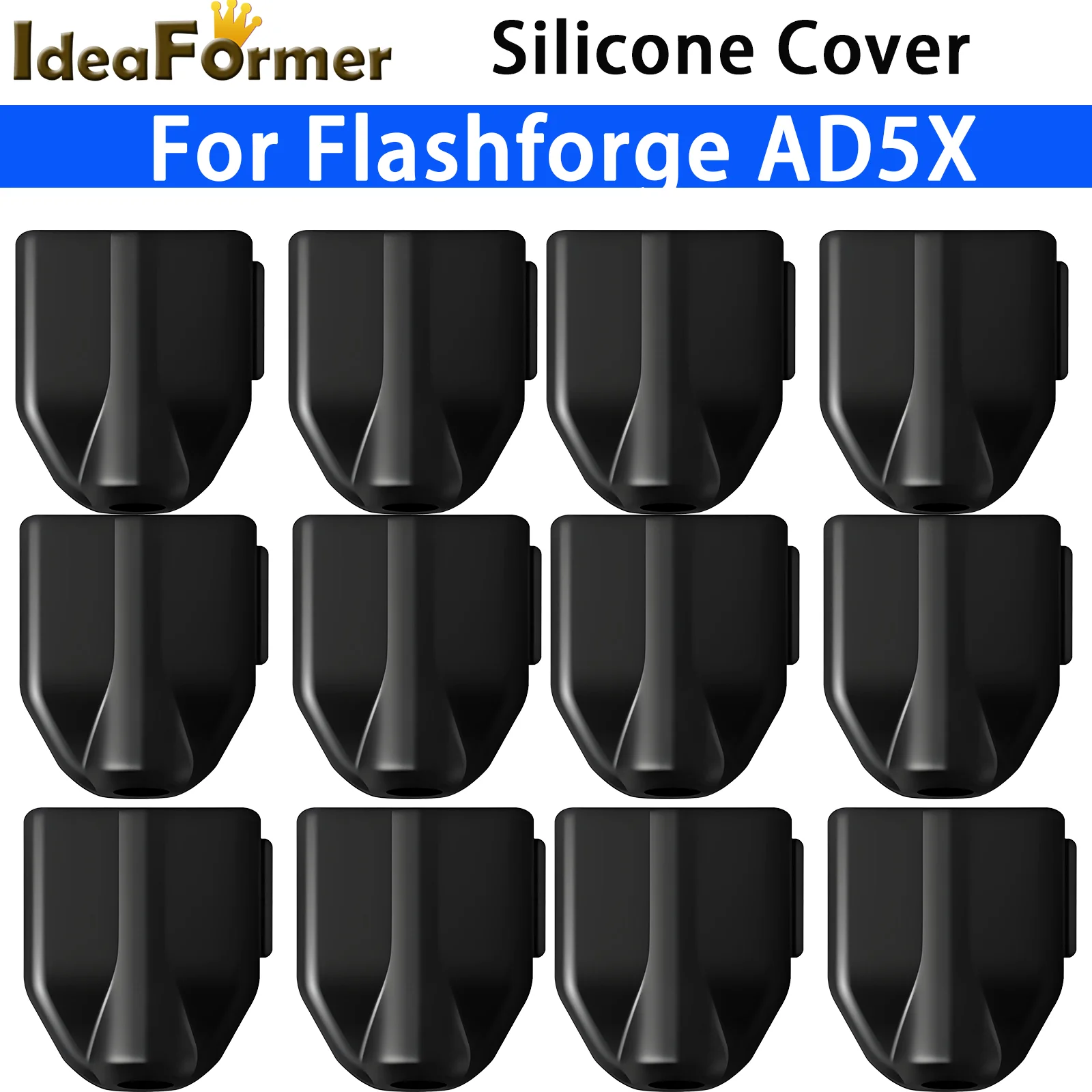 Silicone Cover For Flashforge AD5X Hotend Kit Protector Cover Nozzle Wiper Cleaner Nozzle Brush Silicone Case Replacement Parts