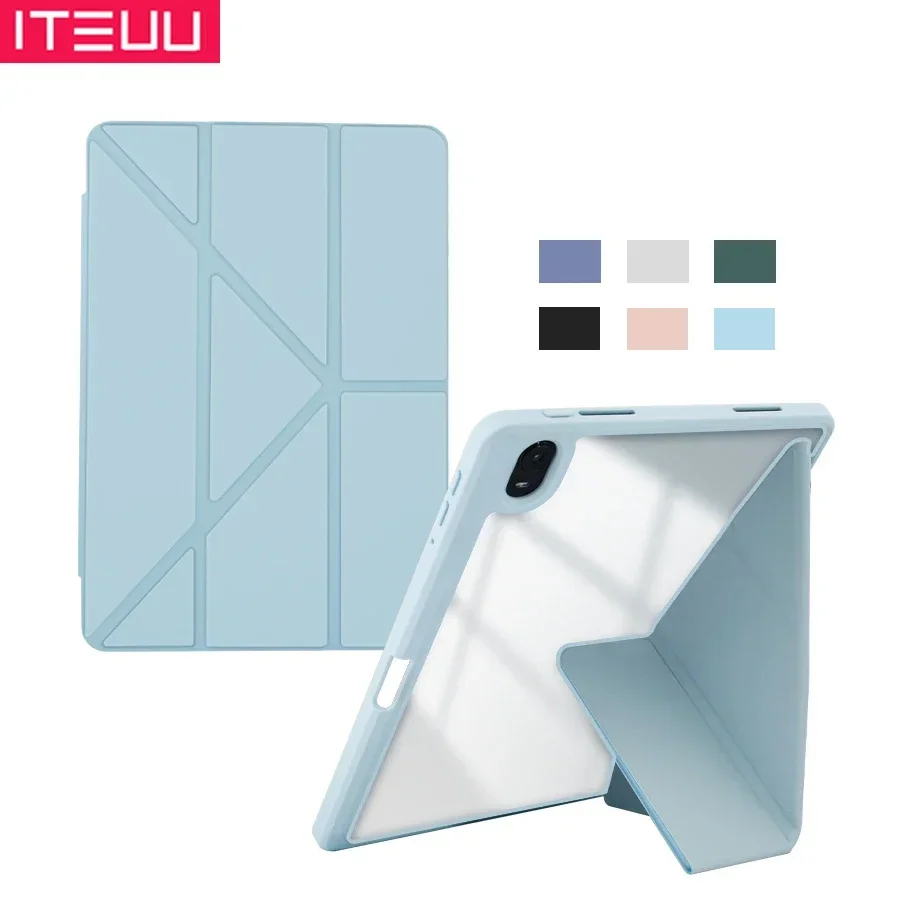 

Stand Case For iPad 5 6 7 8 9 10 Generation Air Pro MINI 4 10.2 10.9 11 12.9 13 inch Leather Cases Hard Clear Shockproof Clear