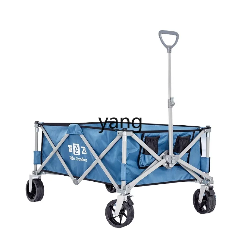 LHH Aluminum Alloy Pull Car Outdoor Fishing Vehicle Portable Foldable Multifunctional Fishing