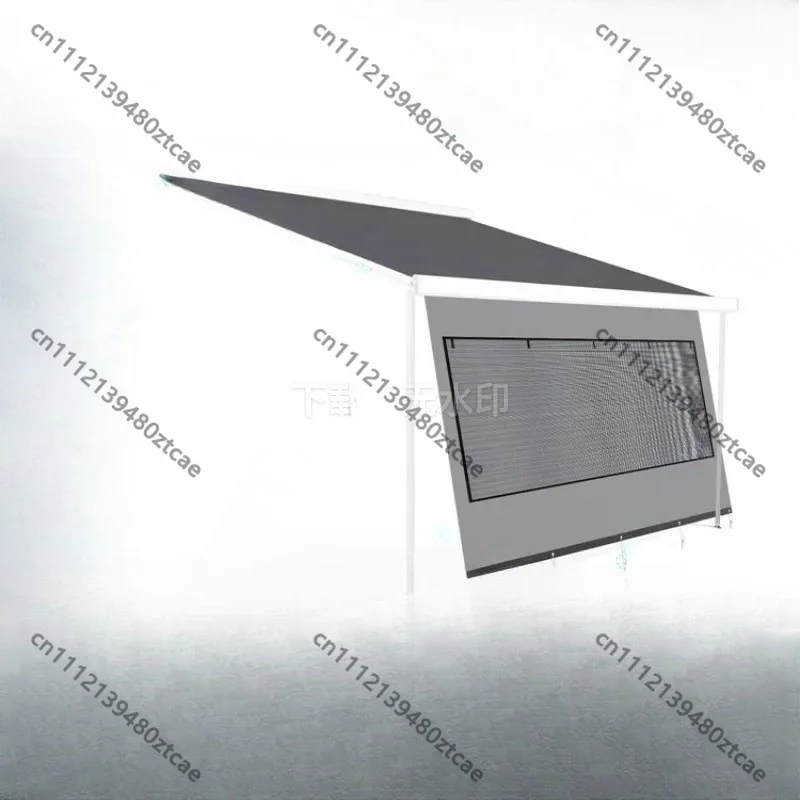 Retractable Car Side Awning Oxford Fabric Outdoor Expansion Canopy with Slide