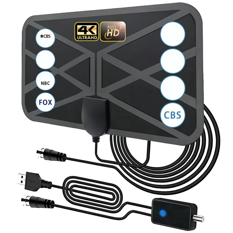 Y45A-4K 1080P Antenna For Digital Tv With Amplifier With Strong Signal Digital TV Hd Antenna For Atsc/Dvb-T/Isdb Smart Hdtvs