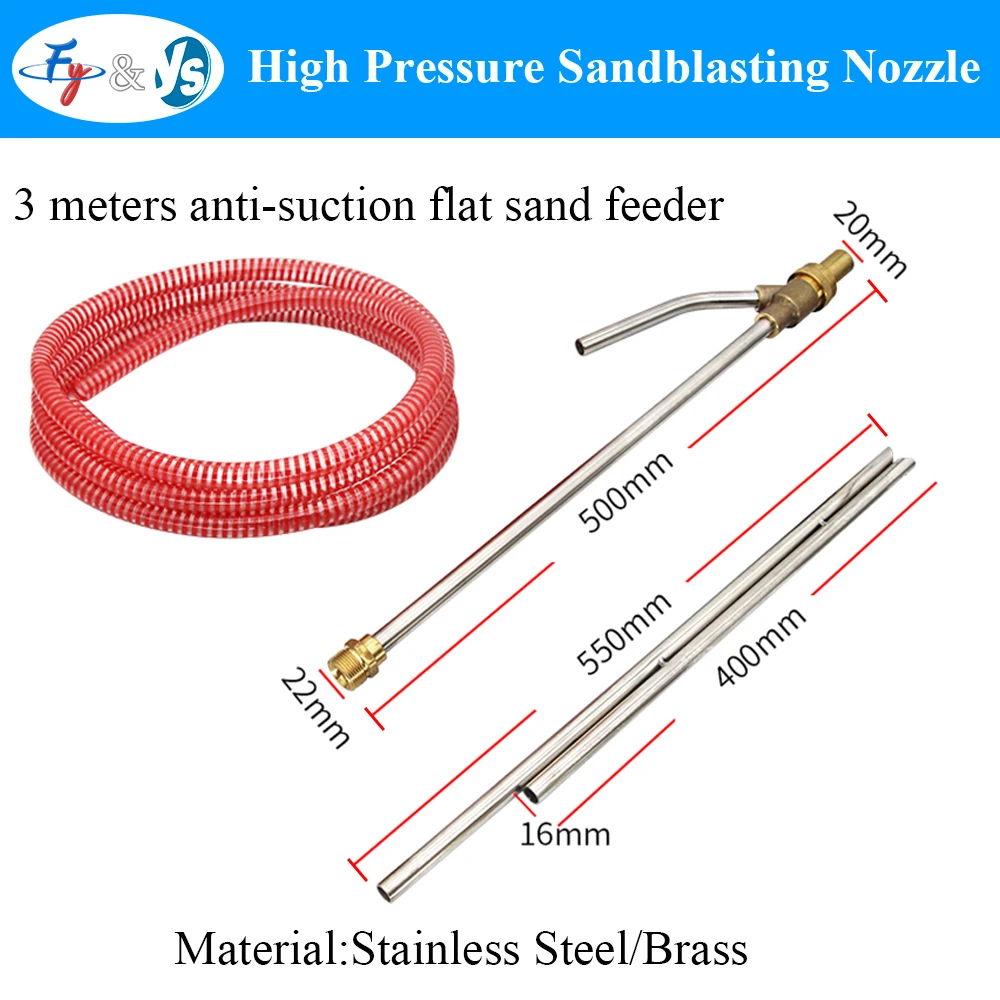Hot-selling/Industrial Wet Sand Blast Head,5000 Psi Wet Sand Blaster Nozzle for Pressure Washers 1/4 Inch 21CM