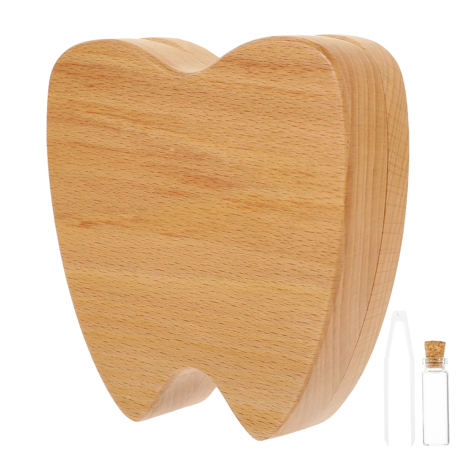 

Baby Tooth Box Wooden Kids Lost Tooth Keepsake Container Memory Gift For Children Growth Record Unique Design Storage Box