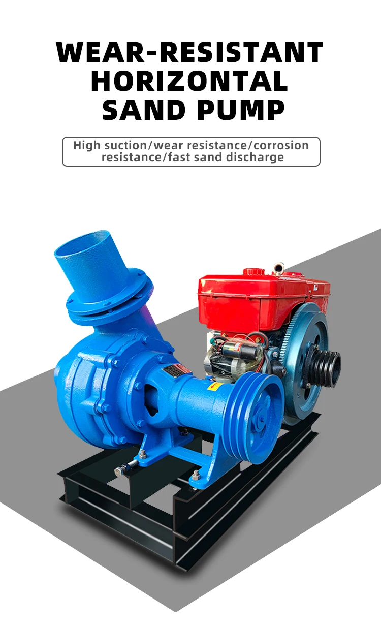 Small Sand Pumping Machine Sea Sand Dredging Mining Suction Sand Pump