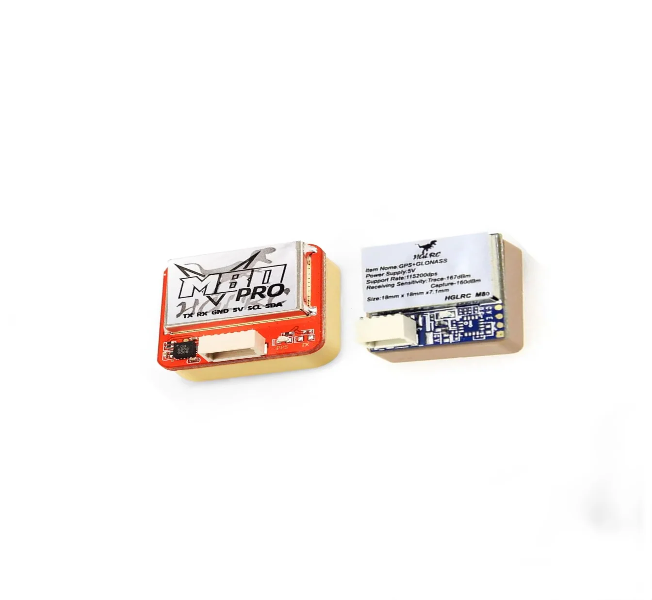 HGLRC M80 Pro /m80pro Gps Glonass Galileo Qzss Sbas Bds Qmc5883 Compass 5v Power 25mm X 25mm X 8.3mm For Fpv Drones