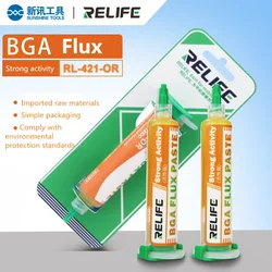 RELIFE RL-420 RL-421 RL-422 Soldering Flux for BGA SMD PGA PCB Repair 10CC Strong Activity Halogen Free Welding Paste