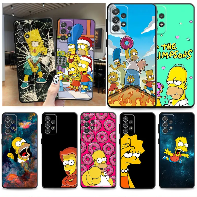 Disney The Simpson phone Case for Samsung Galaxy A32 A52 A33 A22 A53 A72 A73 A12 A21s A13 A11 A71 A51 A42 A31 4G 5G Soft Cover