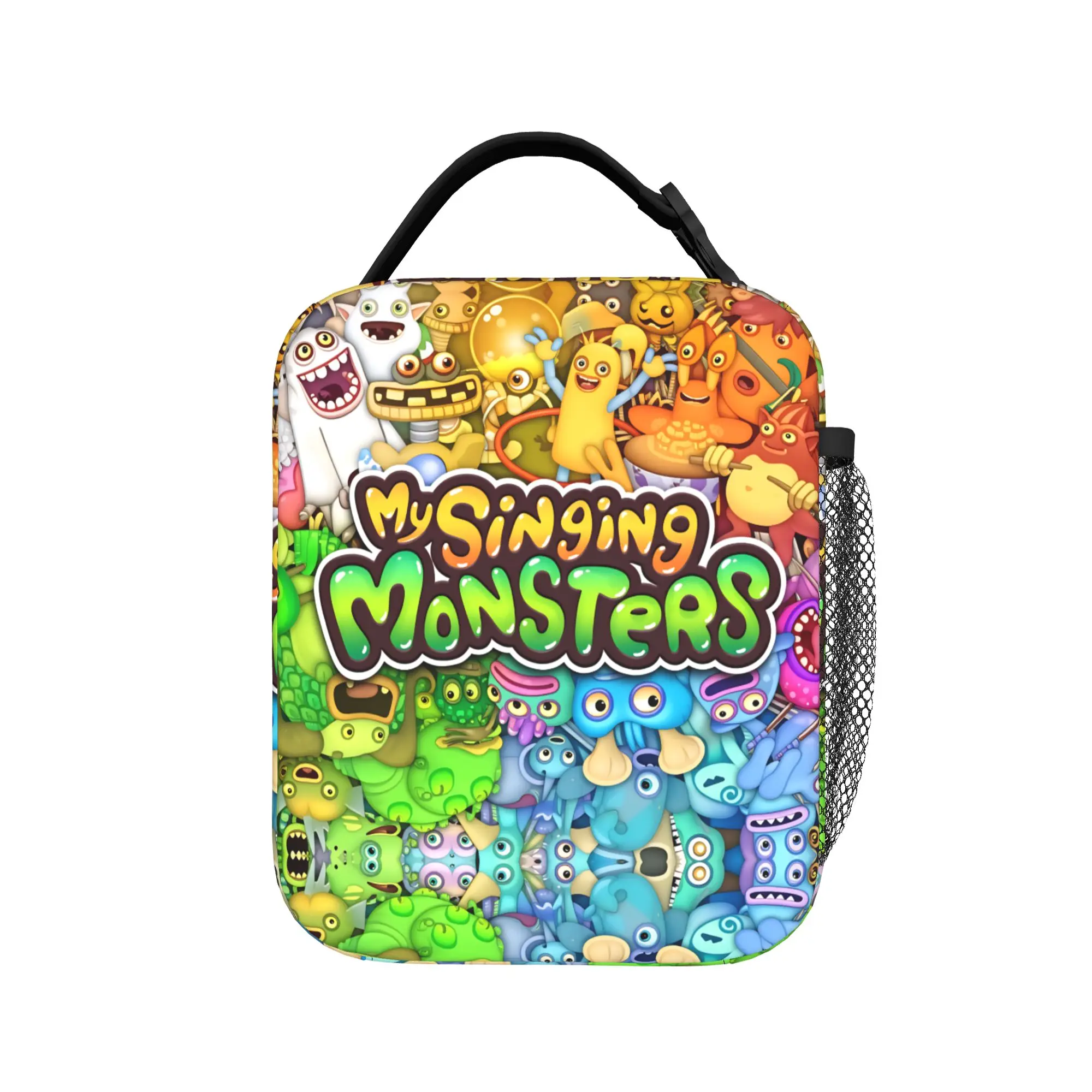 My Singing Monster Lunch Bag  Retro Lunch Box Travel Convenient Thermal Lunch Bags For Women Oxford Graphic Cooler Bag