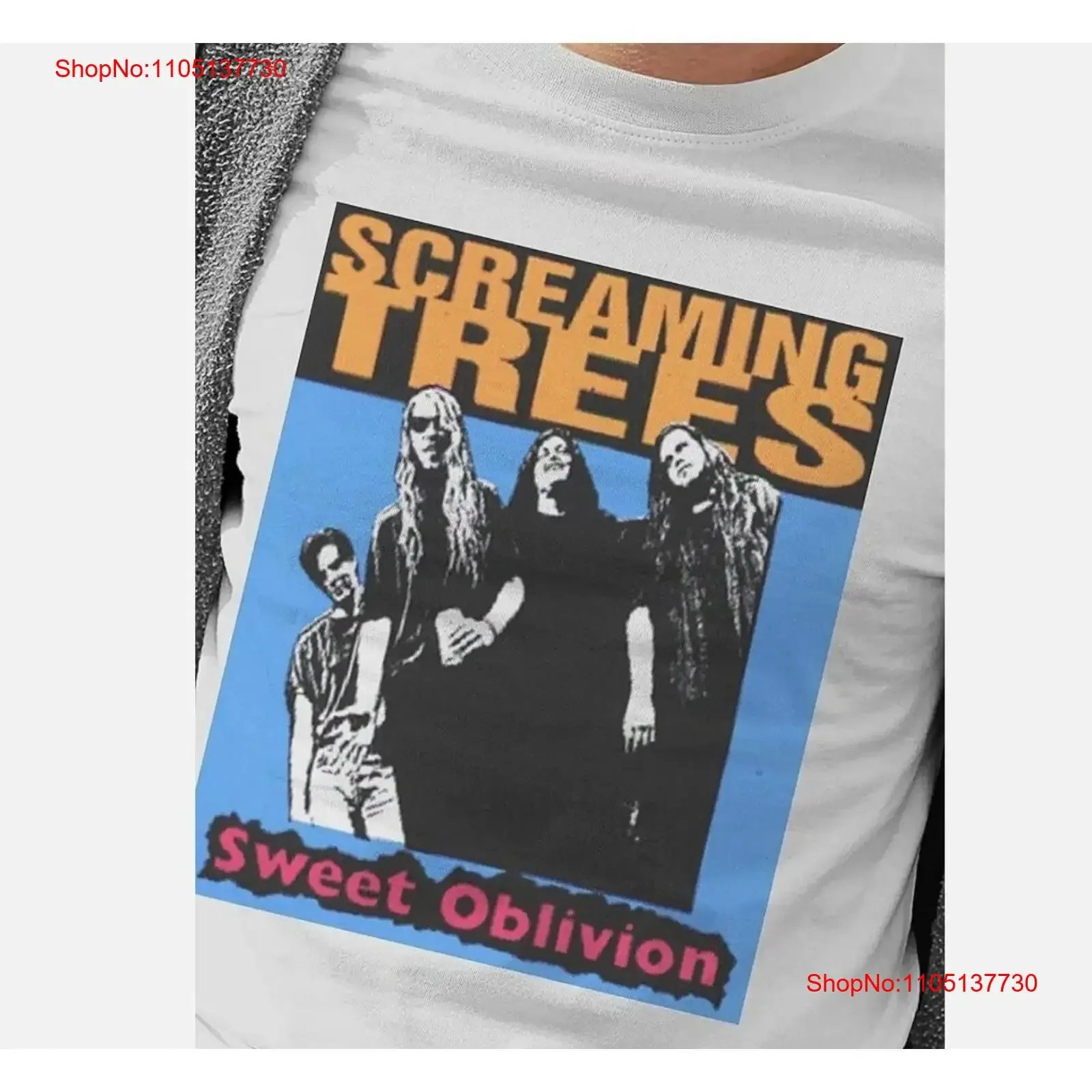 Screaming Trees Sweet Oblivion Tour Picture T Shirt vintage Washed streetwear graphic Stretched Casual Unisex Stylish