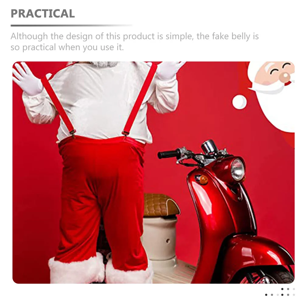 Santa Fake Belly Pillar Weihnachtsfeier Kostüm Polyester für Cosplay aufblasbare Männer und Frauen