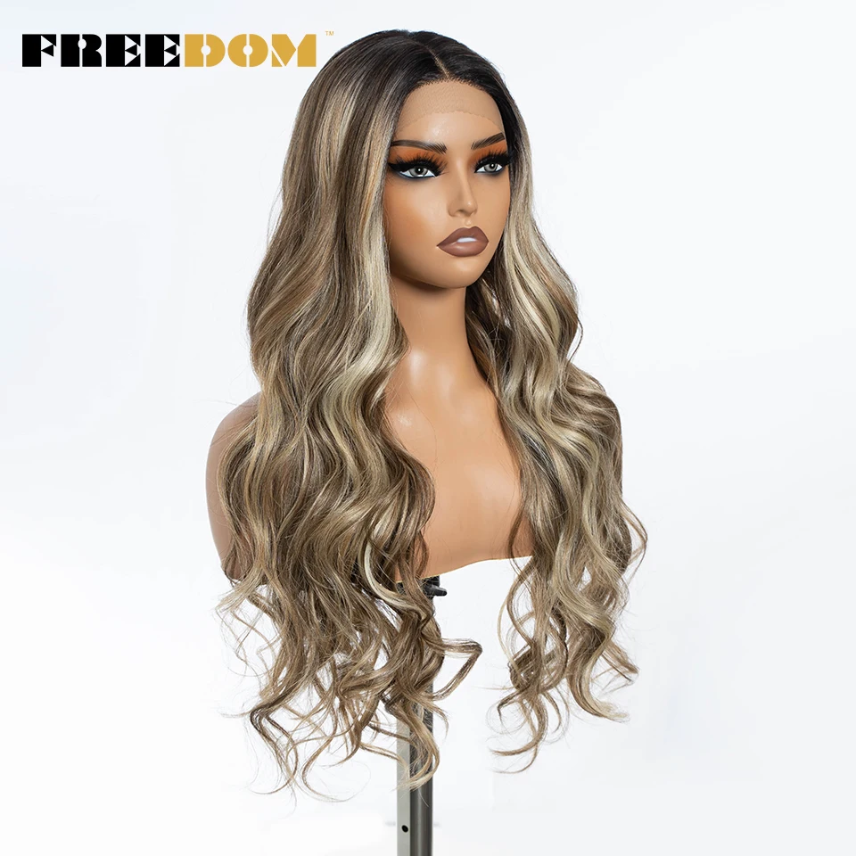 FREEDOM Synthetic Lace Front Wig Long Wavy 30