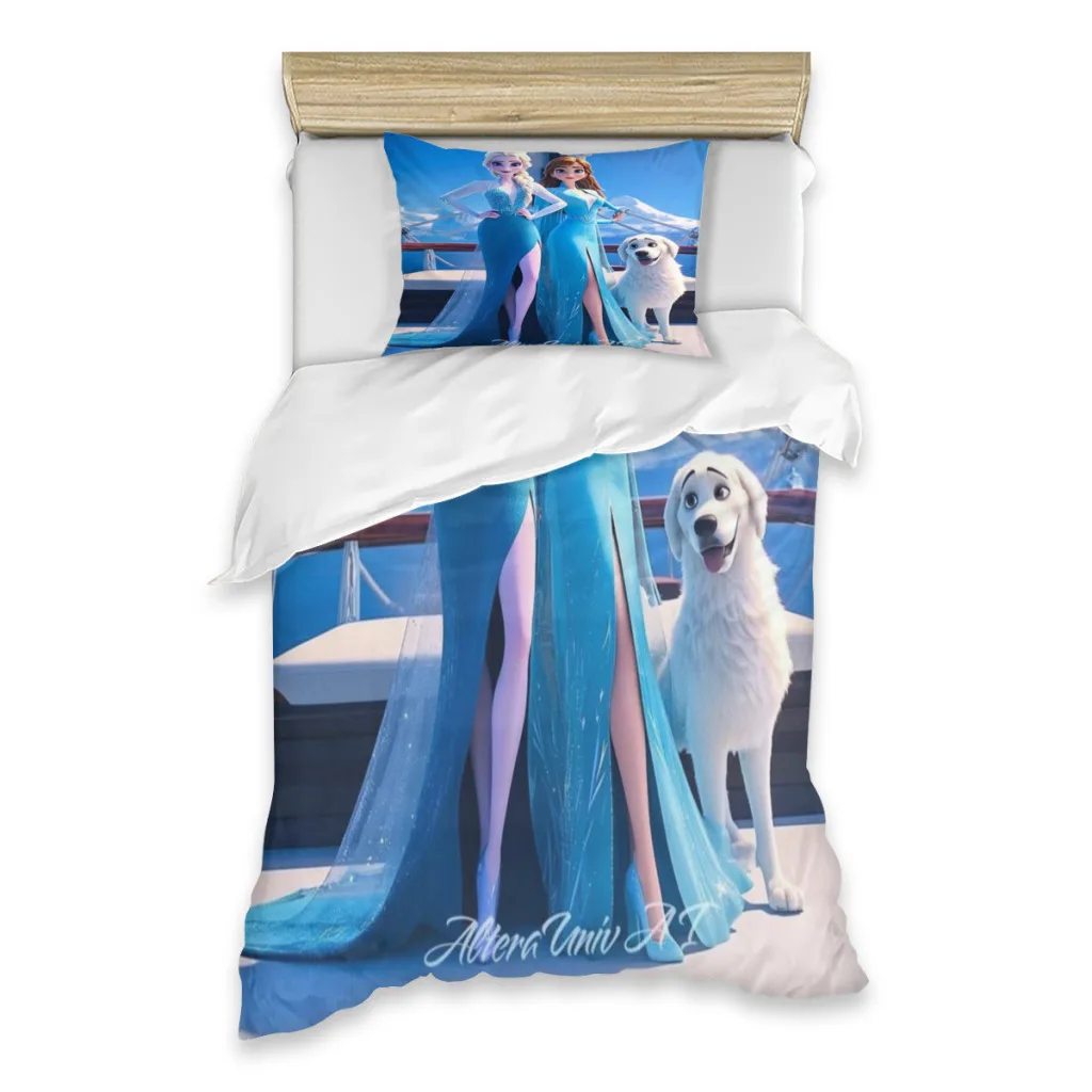 Frozen Disney Elsa Frozen Disney Elsa Bed Sheets Set  Comforter Quilt Cover Duvets Single Bedding