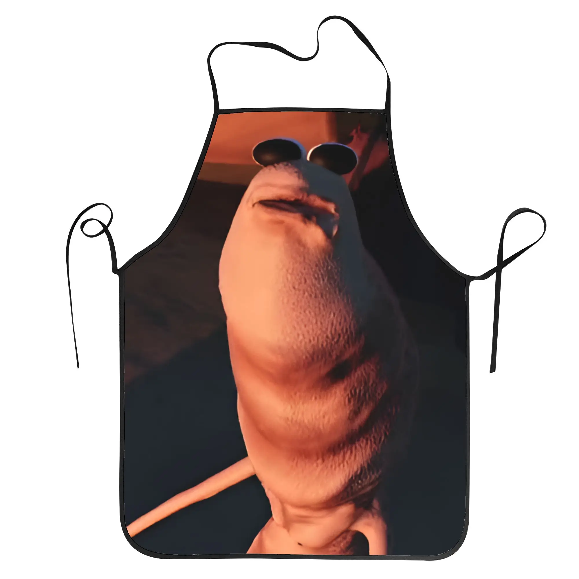 Lustige Schürze mit Aufdruck „Marcus The Worm“, ohne Tasche, für Erwachsene, Polyester, modische Haushaltsküchenschürze, langlebig, leicht zu reinigen, zum Kochen zu Hause