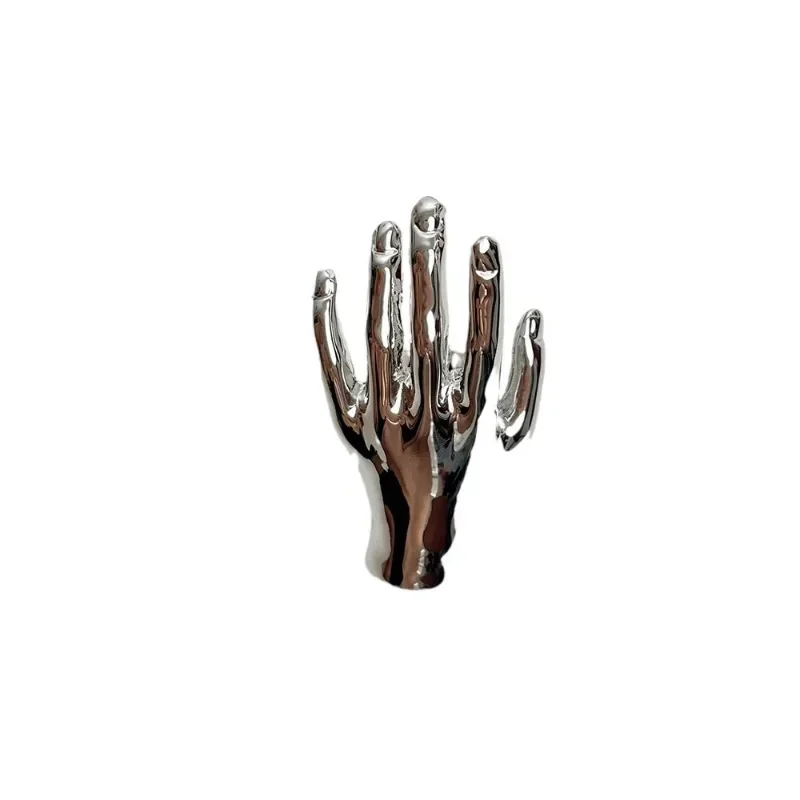 Modern Jewelry Personality Temperament Metal Hand Shape Rings For Women Female Gifts Hiphop Accessories 2024 Trend New