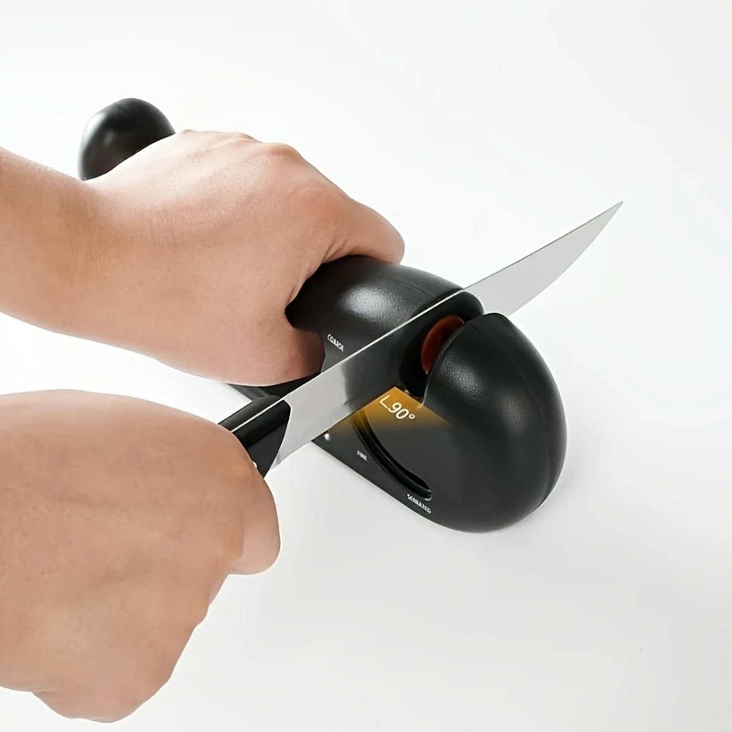 

4-Stage Sharpener - Premium Sharpeners - Adjustable Handheld Manual Sharpeners for Pocket , Chefs & Serrated Serving tongs