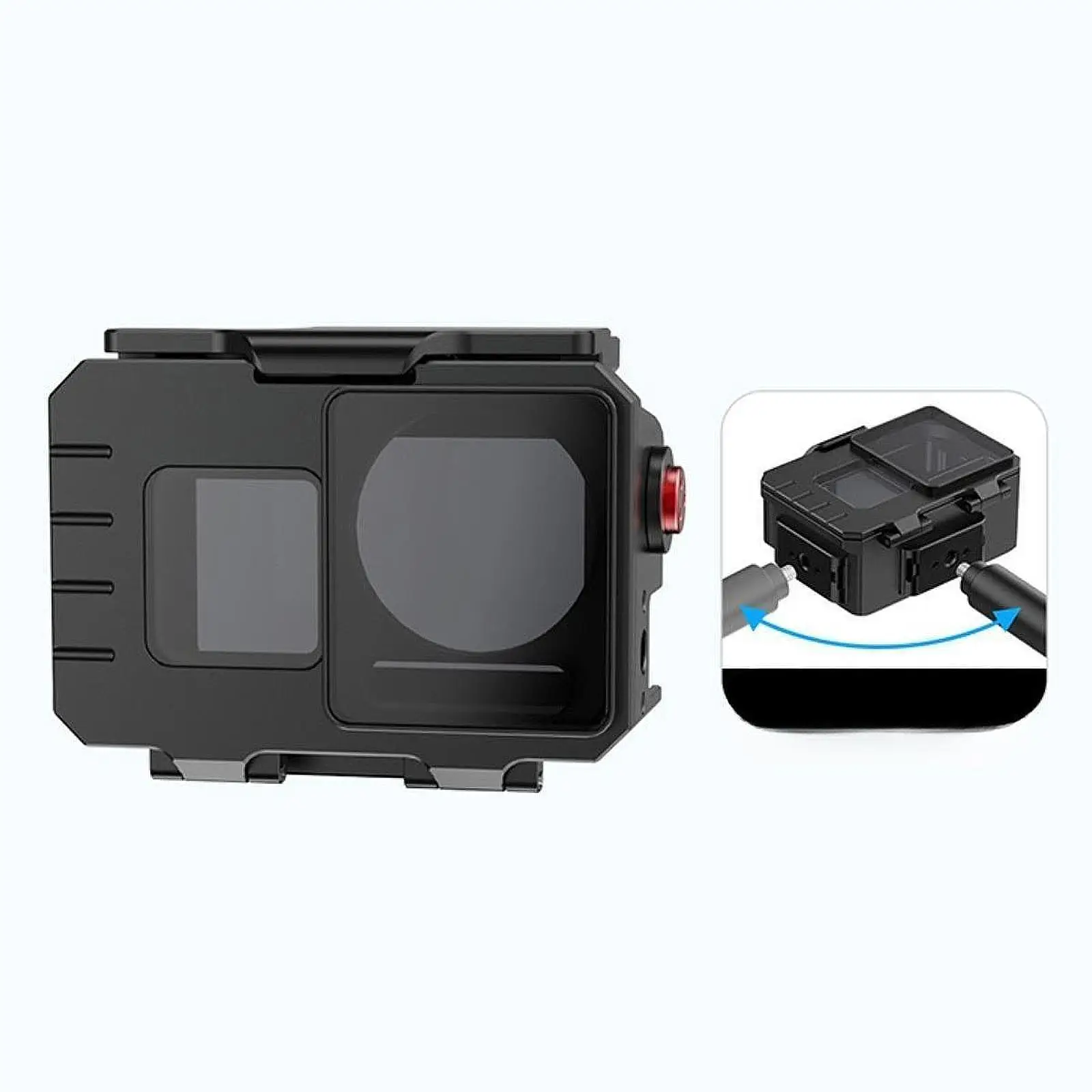 Picture 3: Action Camera Dive Protective Case Replace Easy to Use Accessories Underwater Housing 80 M Waterproof Design for Action5 Pro/4/3