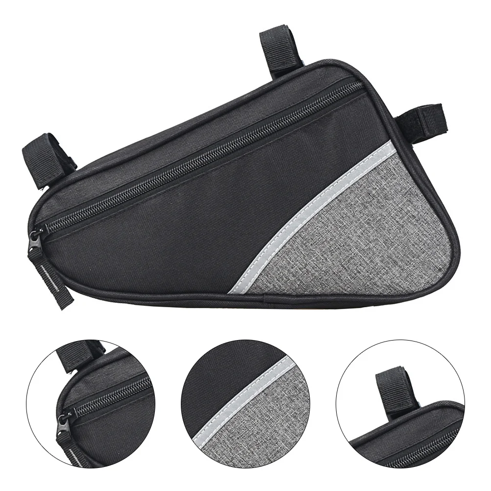 防水三角形バイクバッグ耐久性のあるフロントフレームポーチマウンテンロード自転車サイクリングアクセサリーツール収納用