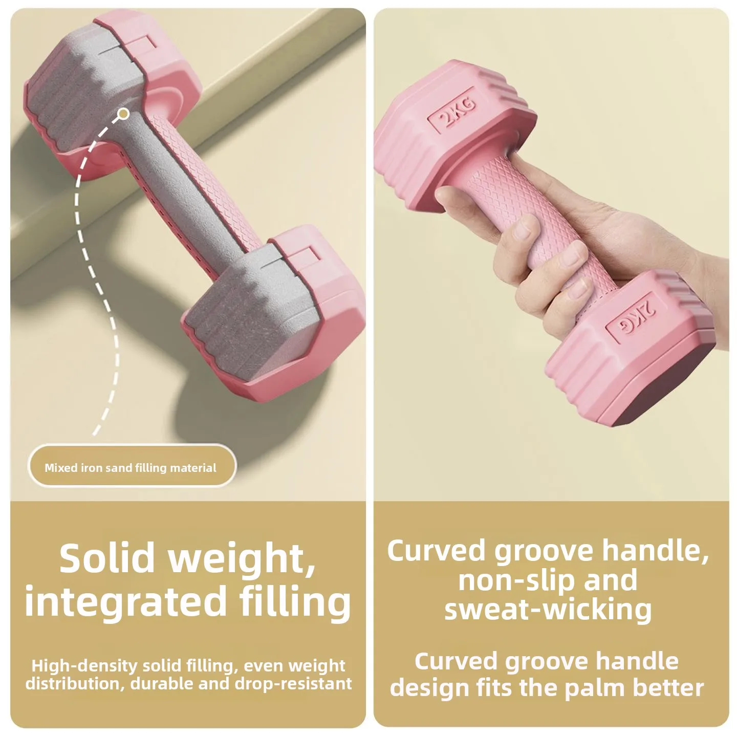 New Pair 6kg Rubber Coated Dumbbells for Fitness Gym Home Exercise Equipment Women's Model Car Pulling Children's Youth