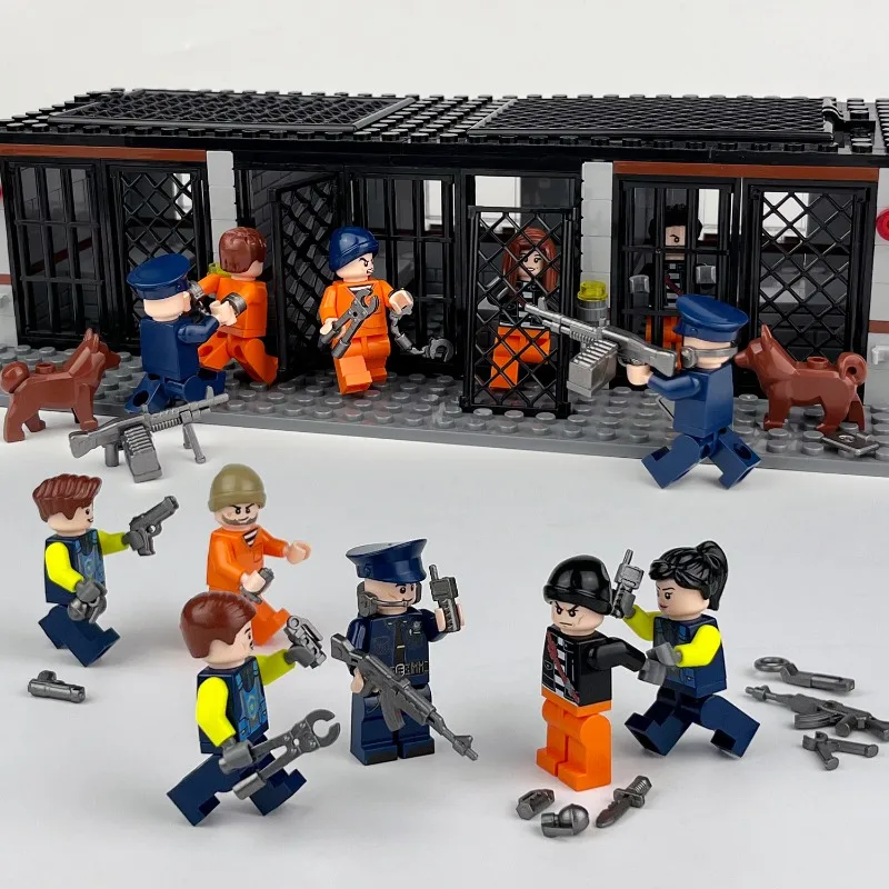 12 peças modernas cidade polícia mini personagens blocos de construção eapons personagens táticos ação militar mini brinquedos das crianças