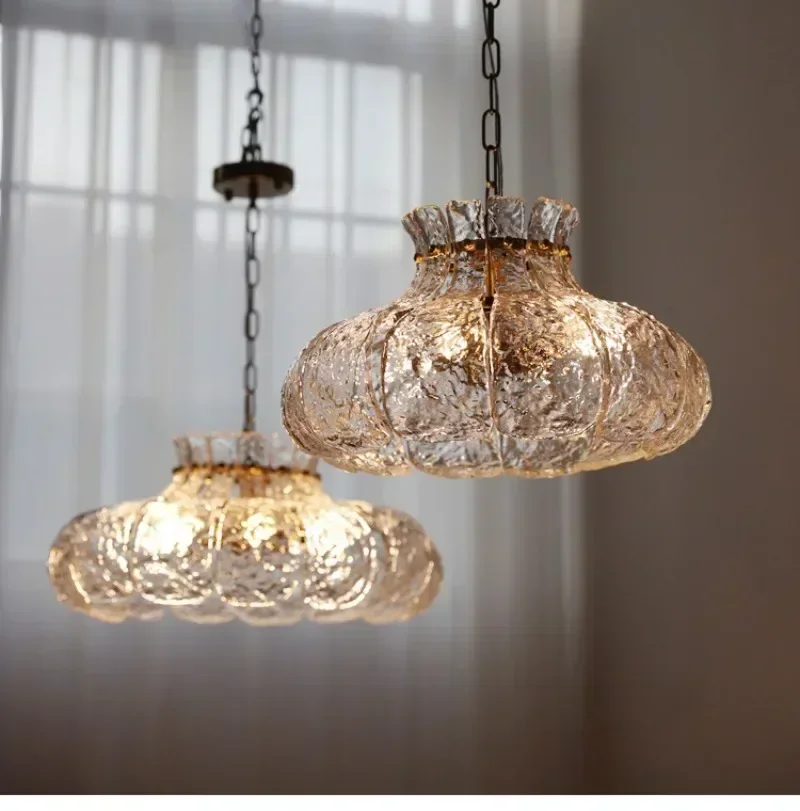 

Retro French Glass Chandelier Ice Melting Effect Luxury Bedroom Bar Designer LED Chandelier люстра потолочная