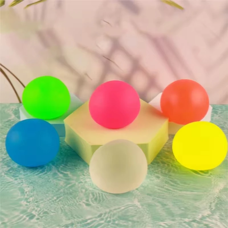 Cute Anti-stress Ball Frosted Transparent Stress Relief Flexible Funny Decompression Vent Bouncy Ball Toy Adult Relax Toy