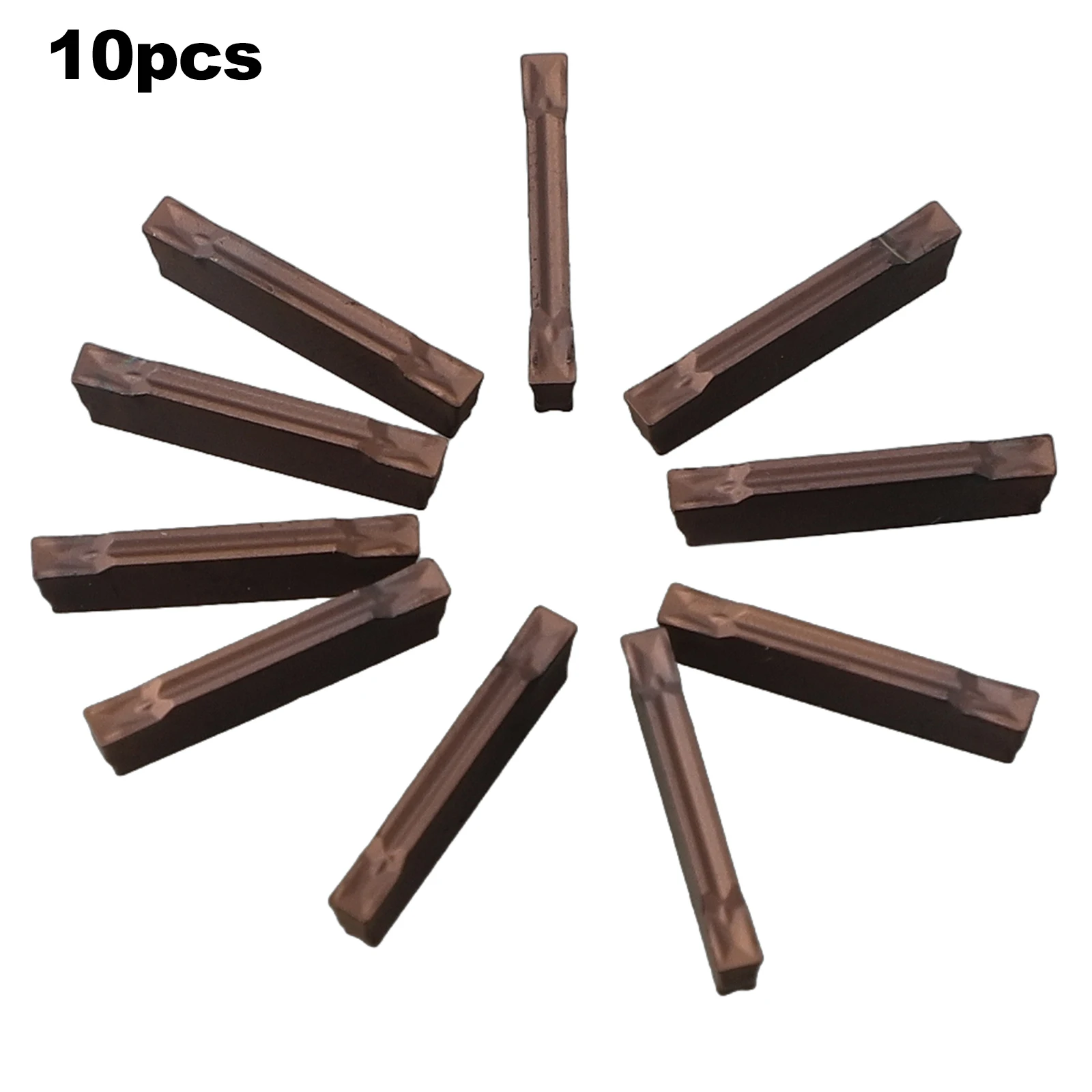 /10Pcs /MGMN200-G /Gold Carbide Inserts 16x3x2mm For MGEHR MGIVR Grooving Tool CNC Lathe Cutting For Blades Set