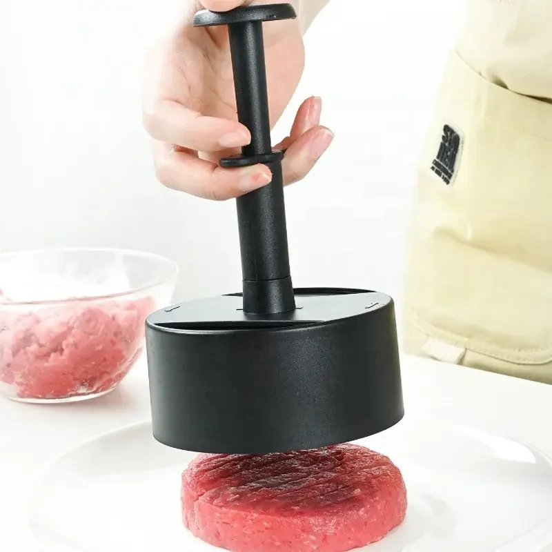 Beef Grilled ABS Hamburger Auxiliary Meat Patty Cutter Round Hamburger Patty Press Mold Meat Patty Making Kitchen Tool