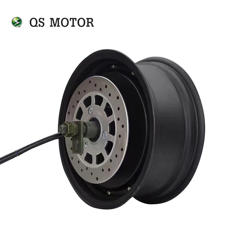 QS Motor 12x5.0inch 5000W 260 V4 High Effective  Single Shaft Detachable In Wheel Hub Motor for Electric Car and ATV Car