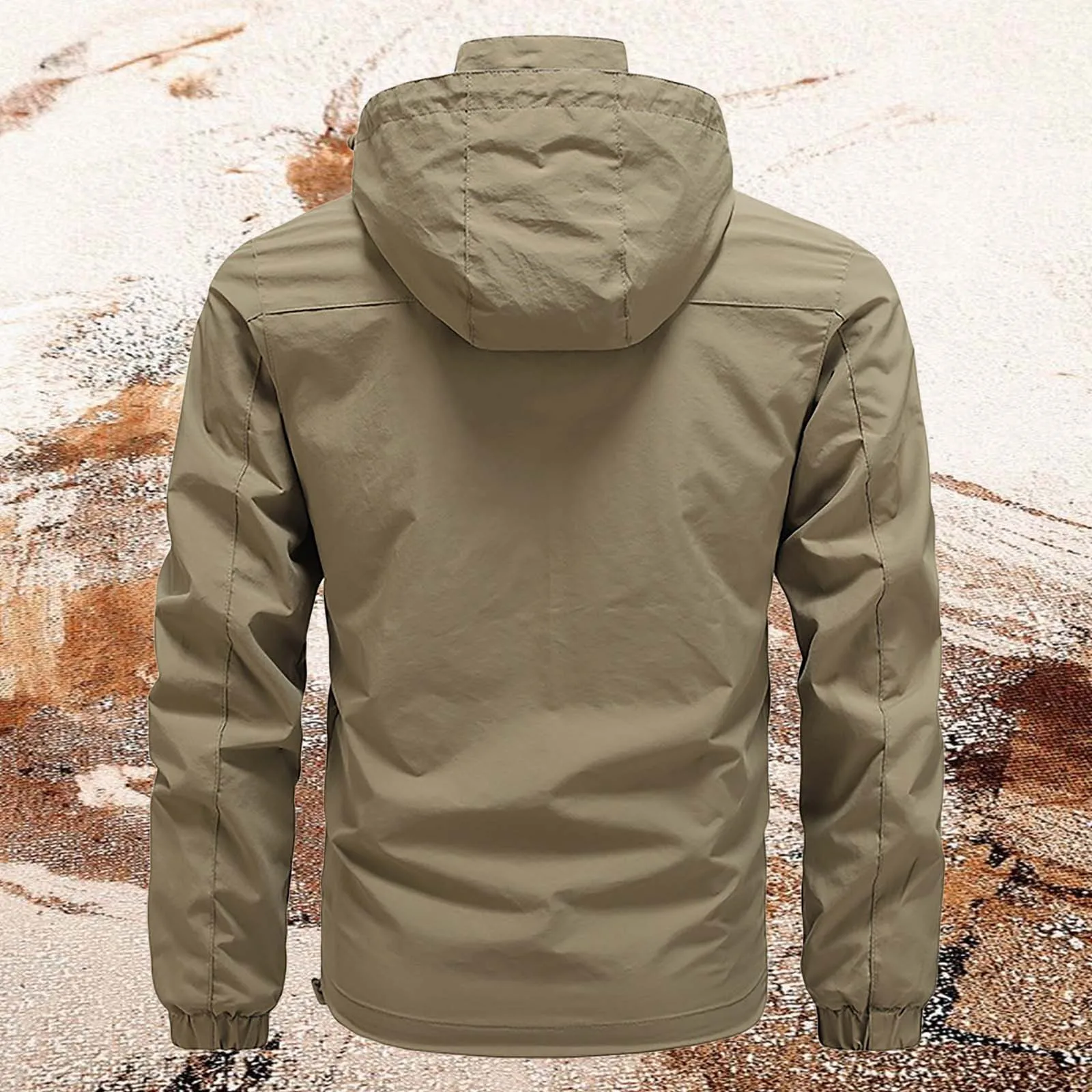 Men's Mountaineering Punching Jacket Spring And Autumn Casual Jacket Outdoor Hooded Textured Jacket Men's for Men Jacket