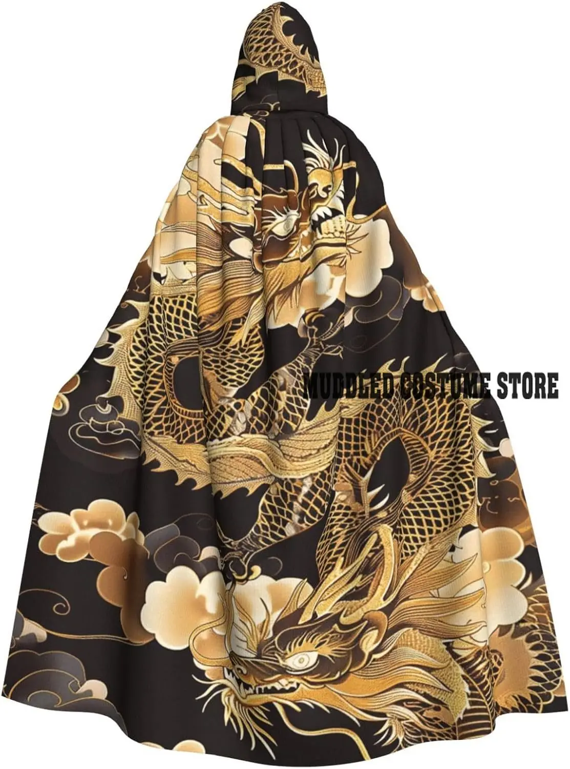 

Плащ с капюшоном «Дракон Хэллоуин, ведьма-волшебник», негабаритная накидка для косплея для взрослых, костюм для рождественской вечеринки, халат для фестивалей и подарков