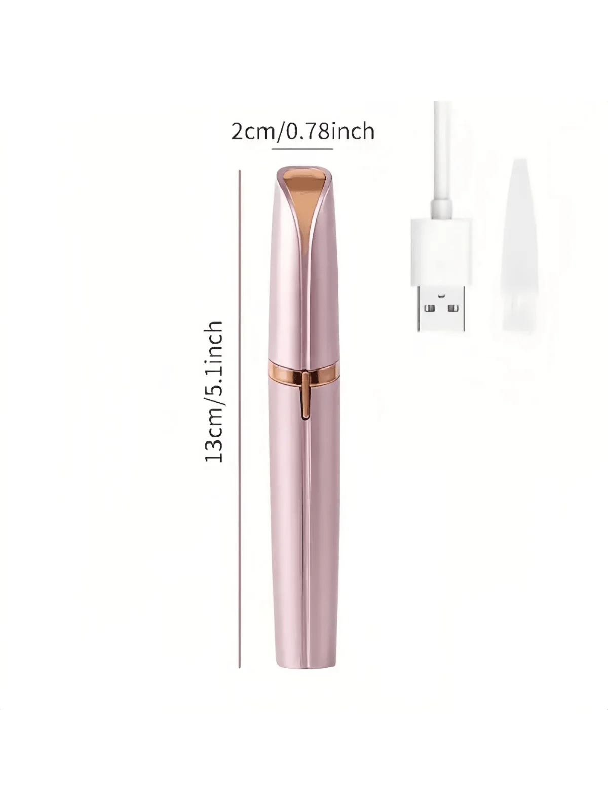 1 Stück ABS Tragbarer Augenbrauentrimmer Tragbare Augenbrauen, schmerzloser weißer Augenbrauentrimmer, Augenbrauenfixierungsstift für Damen Automatischer Eye-B