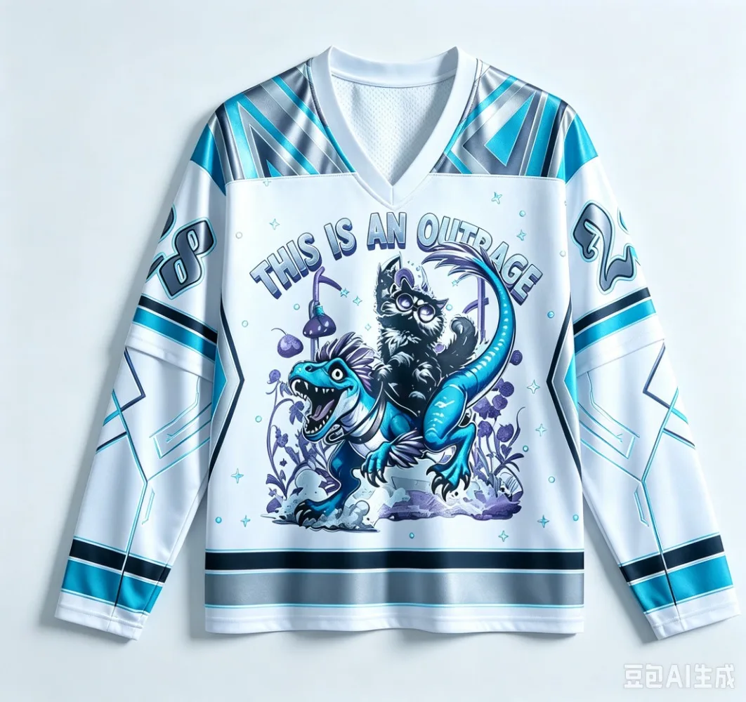 Y2K Weird Cat Riding A Dinosaur 3D Printed V-neck Men Women Spring-autumn Cloth Trendy Casual Breathable Quick-drying Sports Top