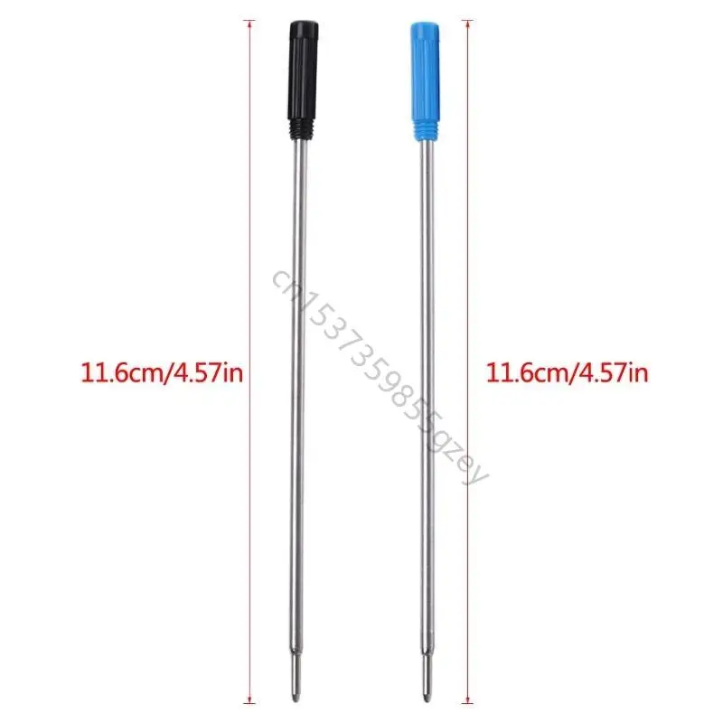 10pcs ballpoint pen تعبئة الملء السوداء/الأزرق ملء 1.0 مم نصيحة اكتب بسلاسة متاحة لمعظم أقلام حبر المعادن 69ha