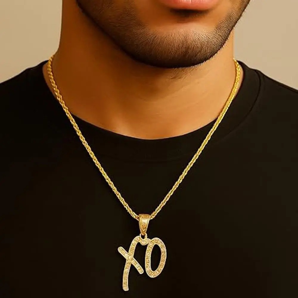 جديد مع مكعب زركونيا قلادة قلادة الذهب اللون الفضي اللون الهيب هوب قلادة سبائك الزنك إلكتروني قلادة مجوهرات اكسسوارات