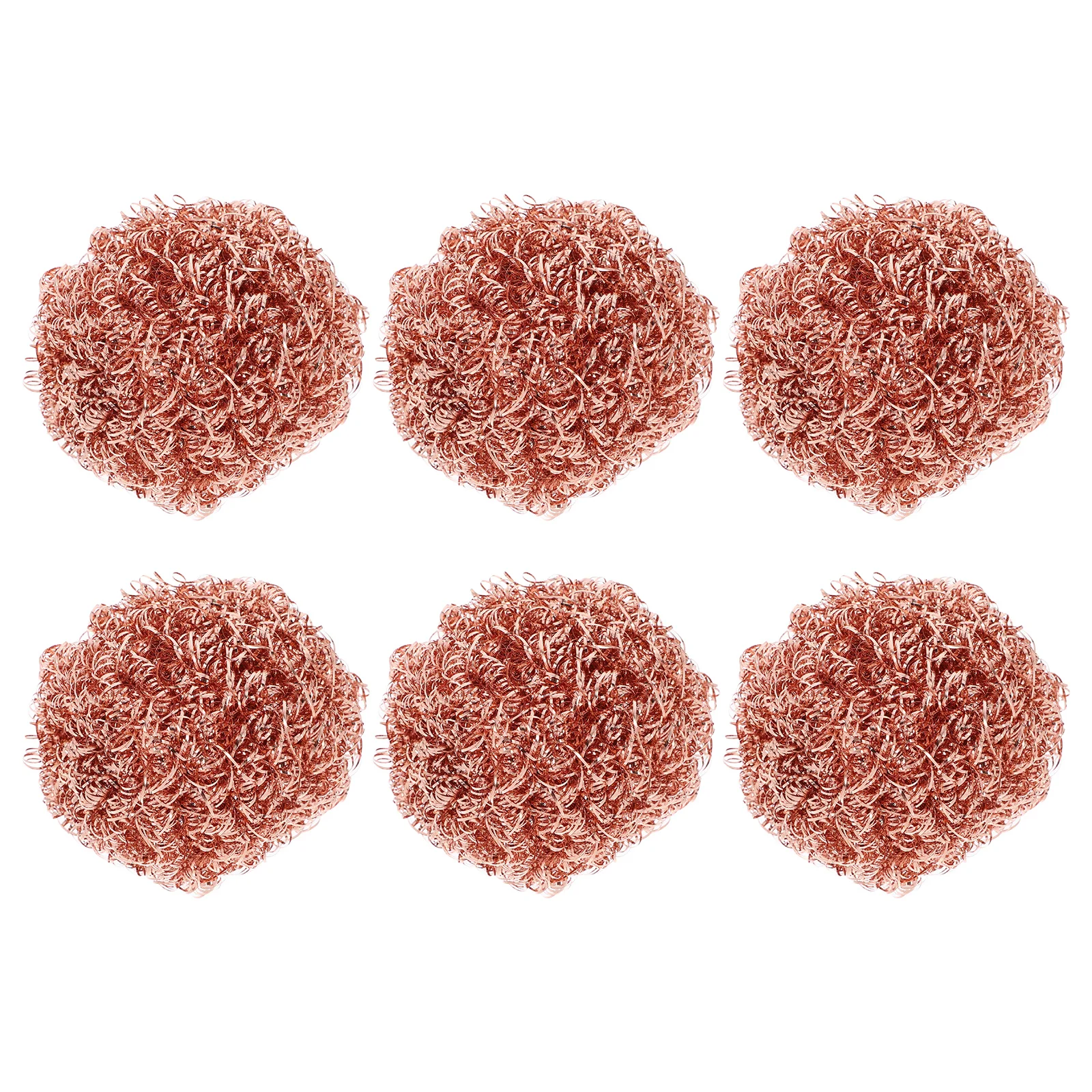 

6pcs Iron Tin Copper Wire Sponge Heavy Duty Solder Cleaning Wire Ball Coiled Brass Sponge Metal Cleaning Ball Supplies Tool