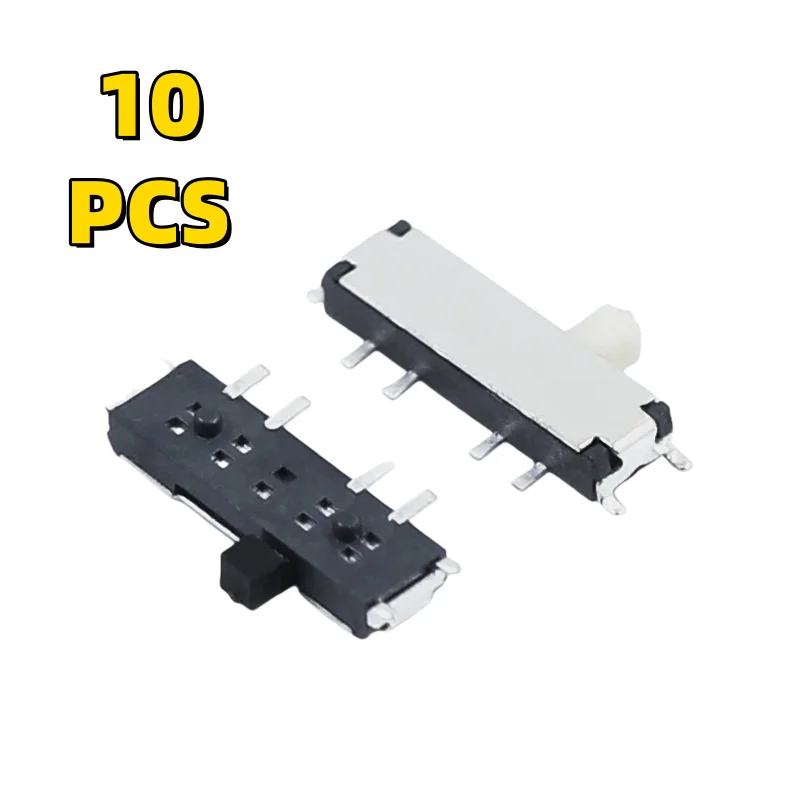 10 шт. MSKT-13C01 ползунковый переключатель, 8-контактный, 3-позиционный, мини-тумблер SMD с боковым приводом для печатных плат, Arduino, электронных игрушек