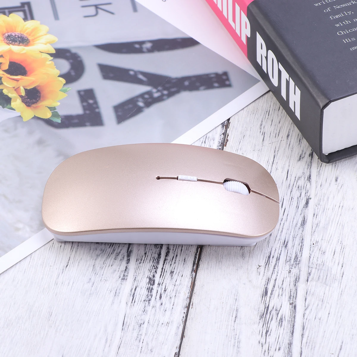 

Ultra-Thin Wireless Mini Mouse Gold 2.4g Cordless Gaming Mouse for Pc Laptop Notebook Tablet Home Office