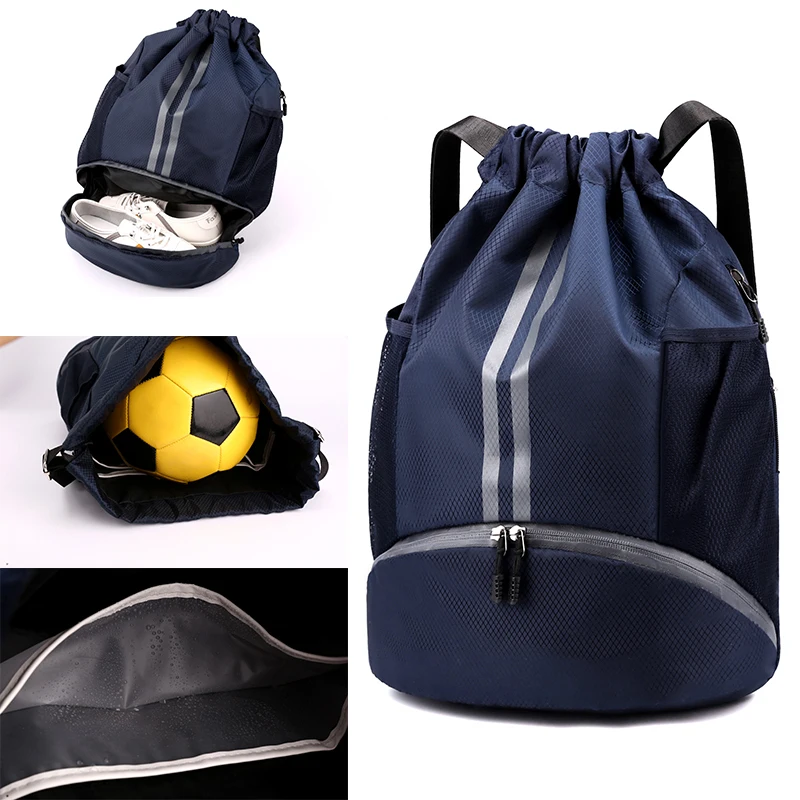 

Сумка для одного мяча с карманом на молнии, сетчатая сумка для хранения мячей, спортивное оборудование, шнурок, баскетбольный слинг, сетка для хранения