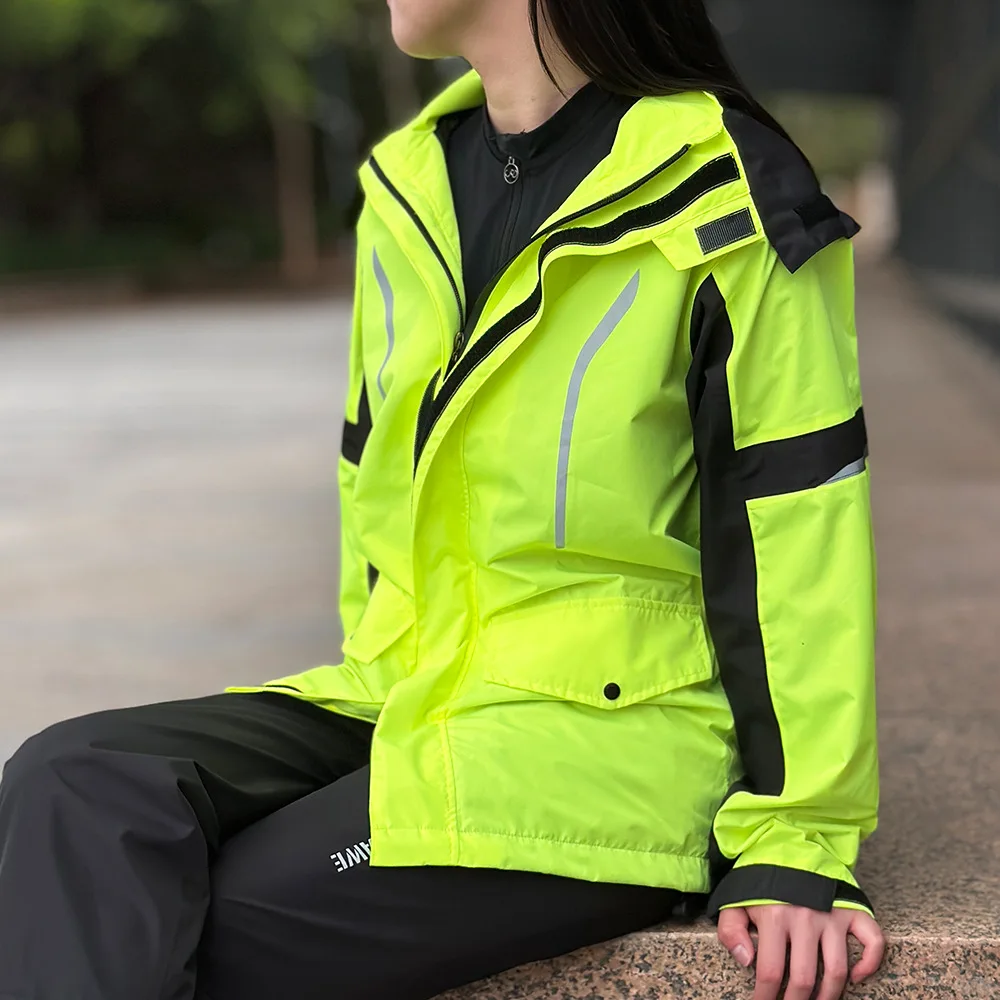 

WOSAWE Cycling Raincoat Waterproof Jacket Woman Men Bike Jacket Windbreaker Bicycle Clothing For Motorcyclist Biker Rain Cover