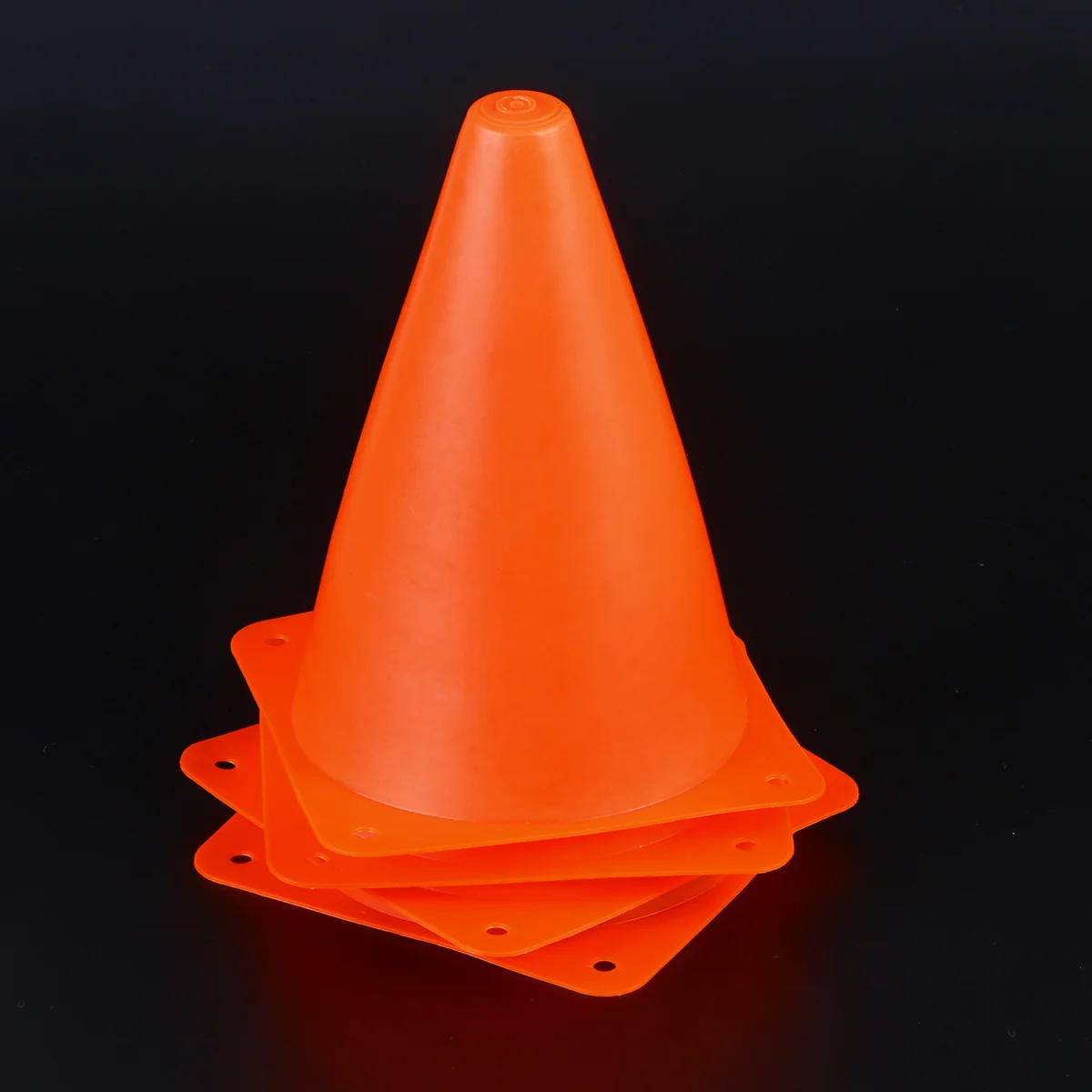 

18cm Football Soccer Rugby Training Cones Outdoor Sports Obstacles Barriers for Kids Outdoor Gaming and Activity (Orange)