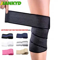 1Pcs Elastic Compression Knee Bandages Fitness Pressurized Straps for Gym Weight Lifting Squats Leg Compression Training Wraps