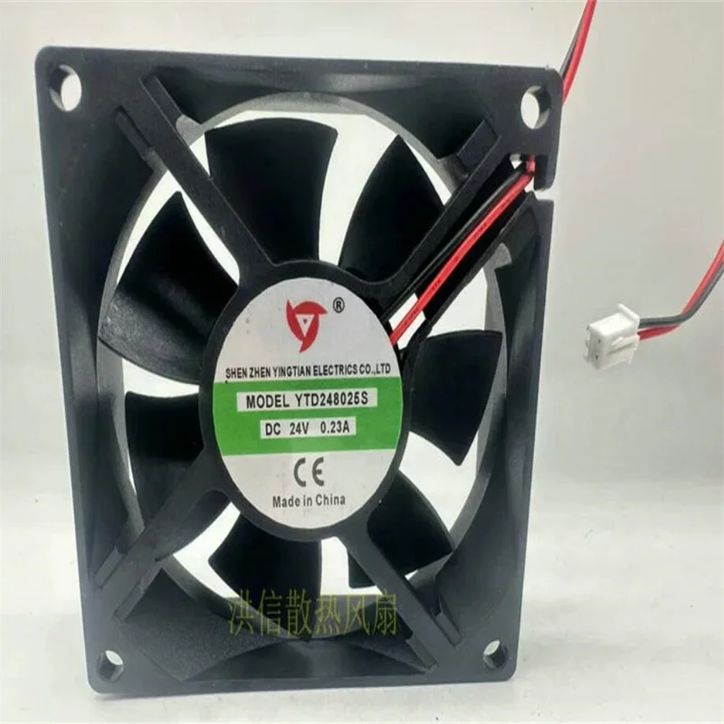 

YTD248025S DC24V 0.23A 80 * 25MM two wire frequency converter cooling fan