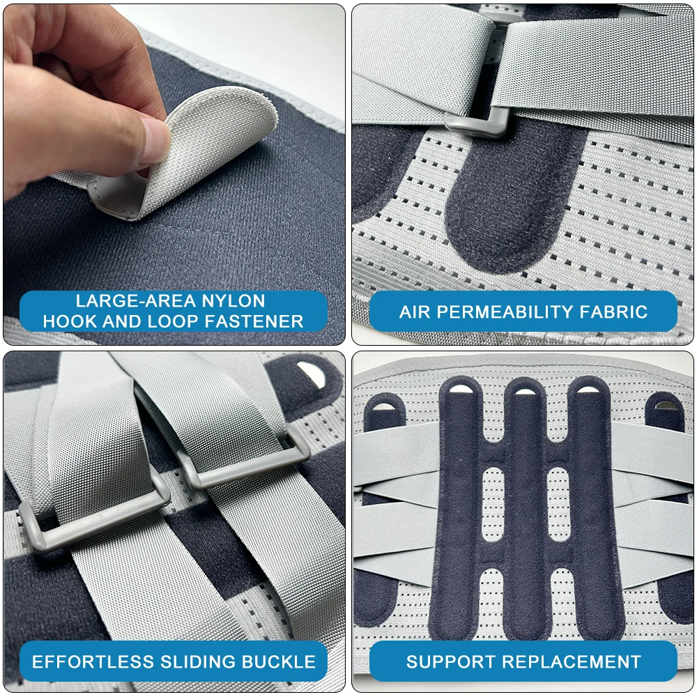 

Back Support Belt for Men and Women - Breathable and Adjustable Lower Back Brace - Double Pull Compression Straps