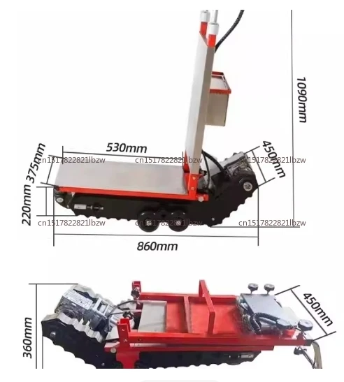 Electric Stair Climbing Vehicle，400KG Cargo Handling Cart Crawler-type Up and Down Stair Climber Hand Trolley
